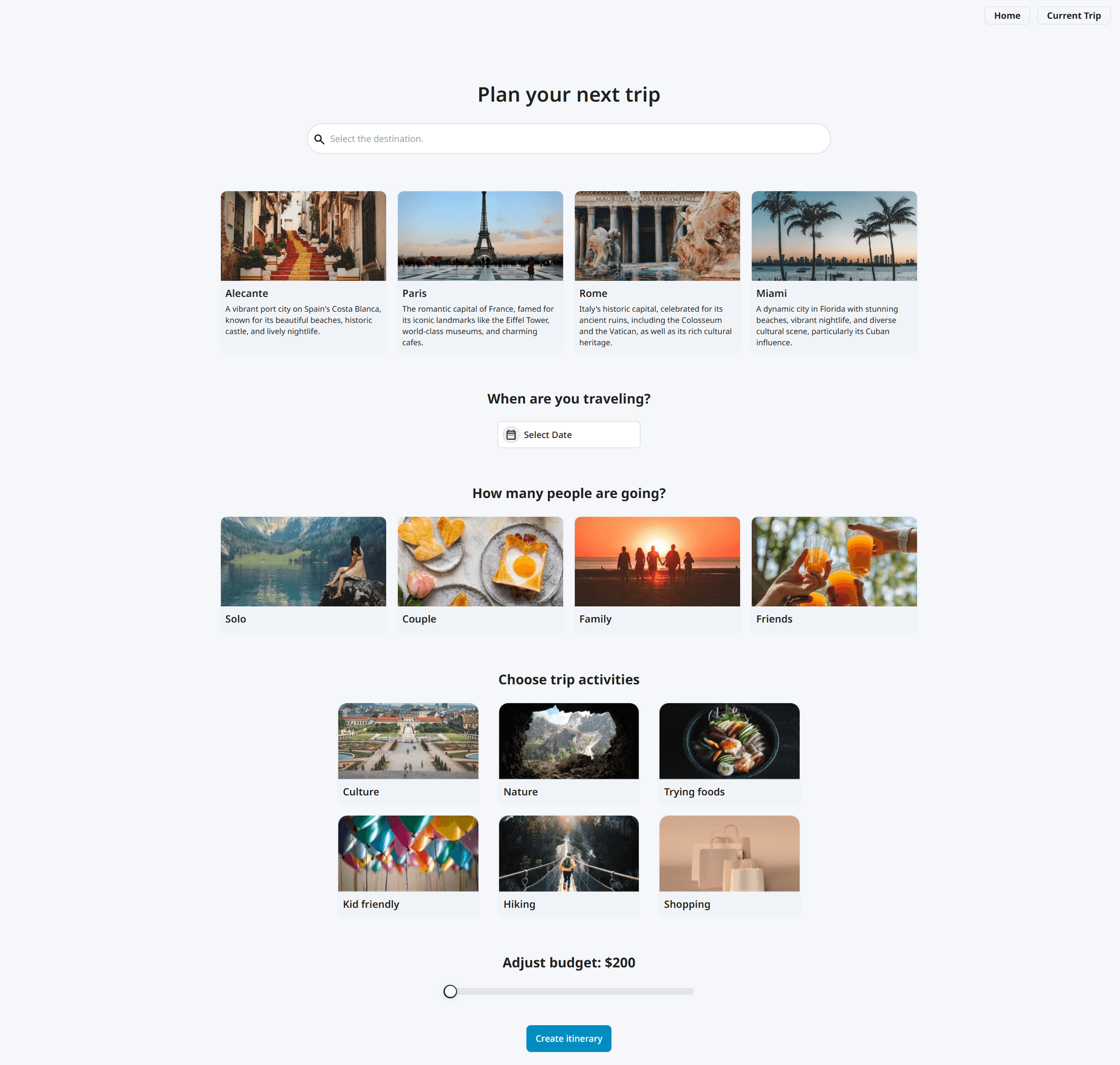 AI Travel Assist - Custom Itineraries